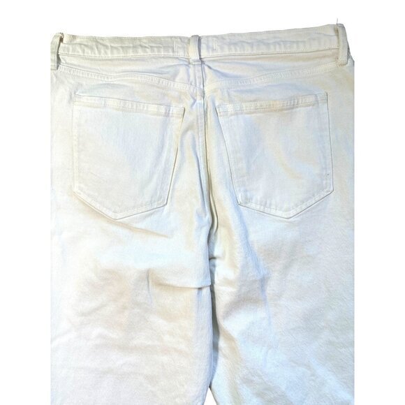 Abercrombie & Fitch Womens Jeans‎ Size 33 / 16 White Ultra High Rich Kick Flare - Picture 9 of 10